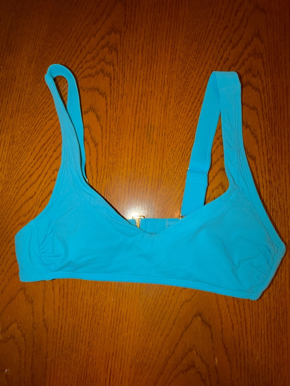 Xhilaration Turquoise Ribbed Bikini Top
